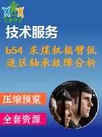 b54 采煤機(jī)搖臂低速區(qū)軸承故障分析